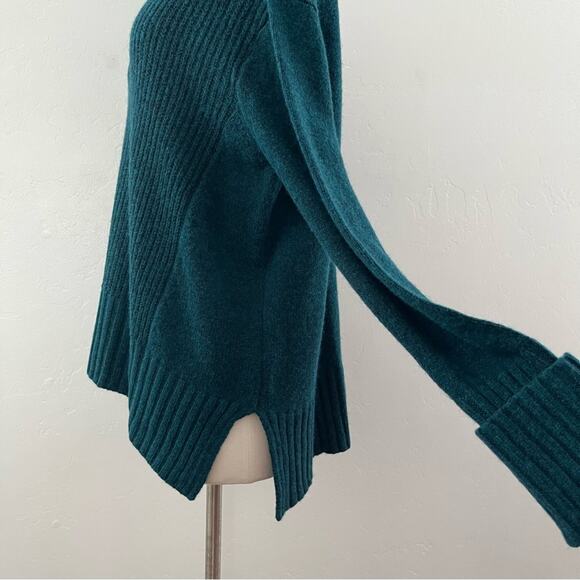 Anthropologie Moth Fireside Knit Sweater Turtleneck Ribbed in Sapphire XS NWT - Picture 9 of 15